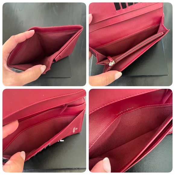 🖤GUC🖤 CHANEL L-Yen Caviar Wallet Dark Red - Picture 11 of 13